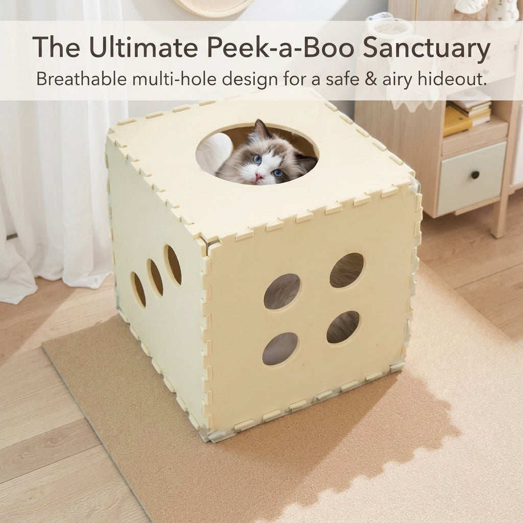 2-in-1 Cat Scratcher Bed Durable & Scratch-Proof All-Season Cat Bed with Self-Play Toy