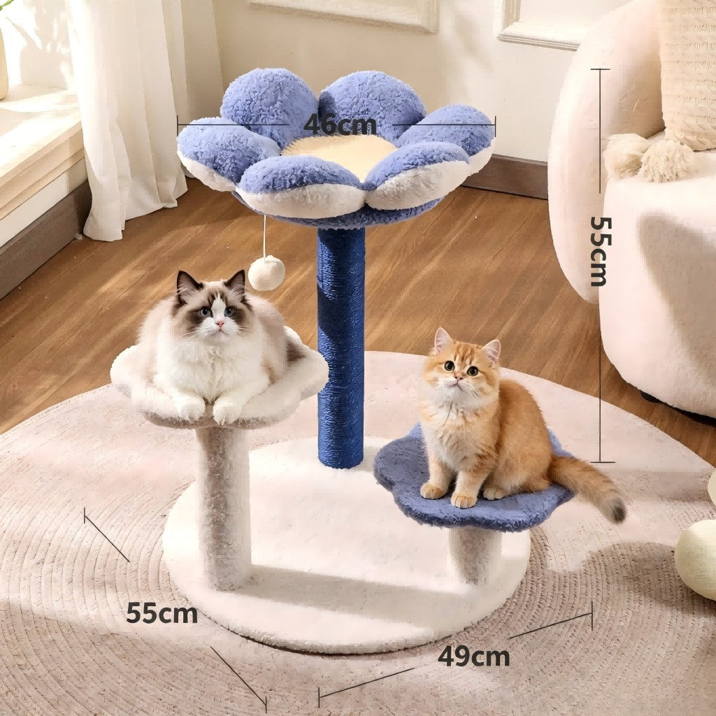 All-in-One Large Cat Tree with Condo Fun Climbing Tower & Sisal Scratching Post Multi-Functional Cat Toy