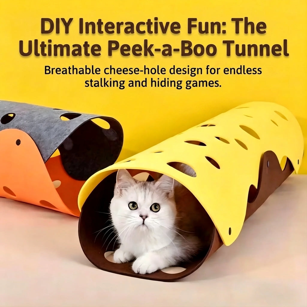 Foldable Detachable DIY Cat Tunnel Lightweight Interactive Cat Toy