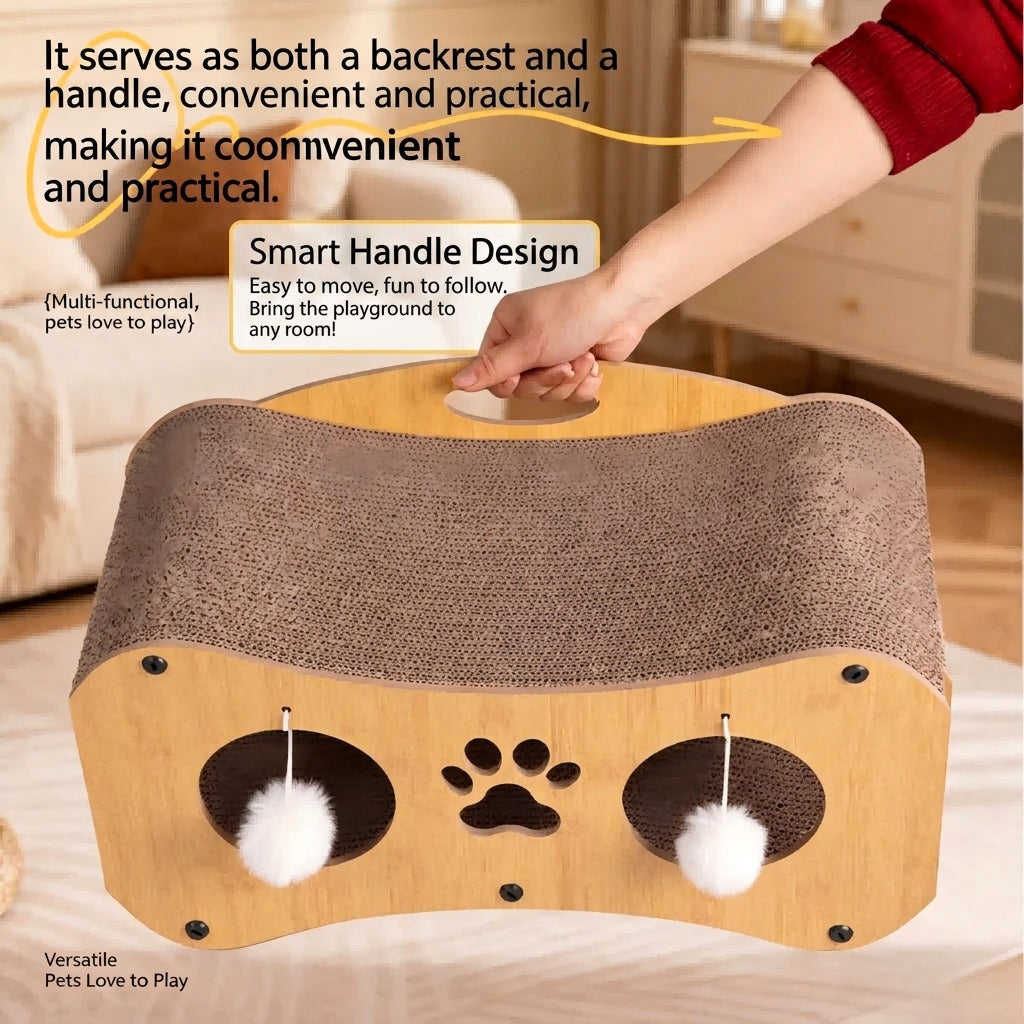 NonShedding Cat Scratcher Bed Tunnel Toy for Cats