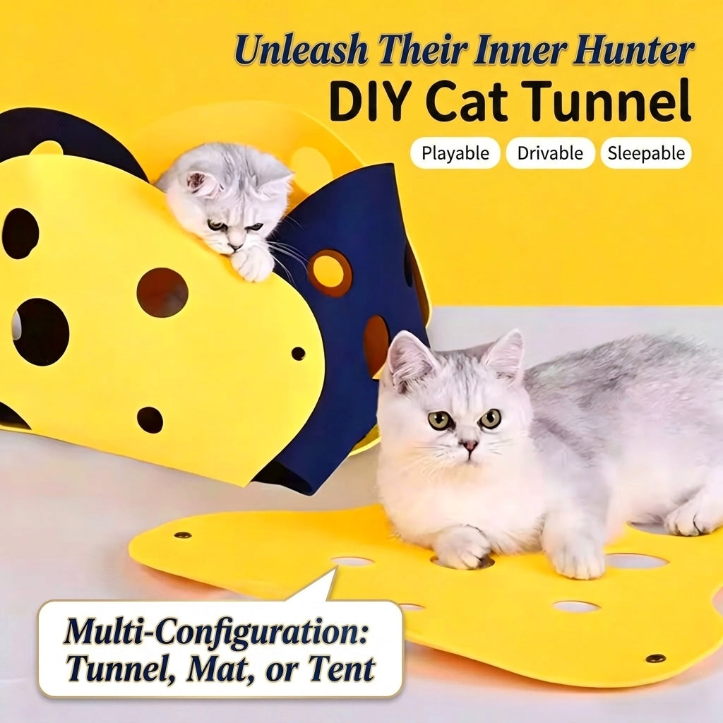 Foldable Detachable DIY Cat Tunnel Lightweight Interactive Cat Toy