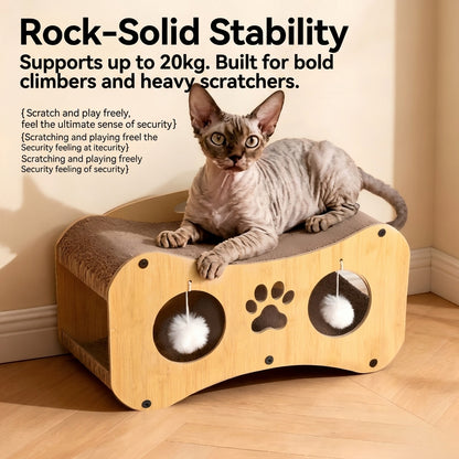 NonShedding Cat Scratcher Bed Tunnel Toy for Cats