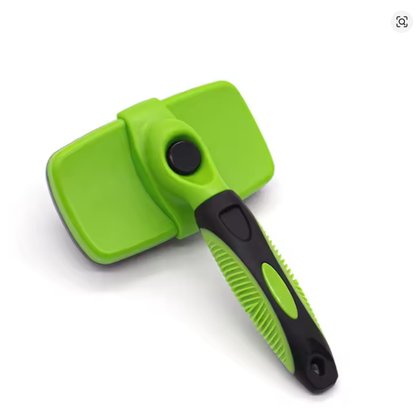Self-Cleaning Slicker Brush for Dogs & Cats Professional Pet Grooming Tool & Deshedding Comb for Long & Short Hair Pets
