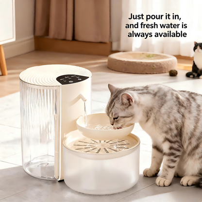 Smart Anti-Tip Cat and Dog Water Fountain 3L Constant Temp Quiet Purified Dispenser
