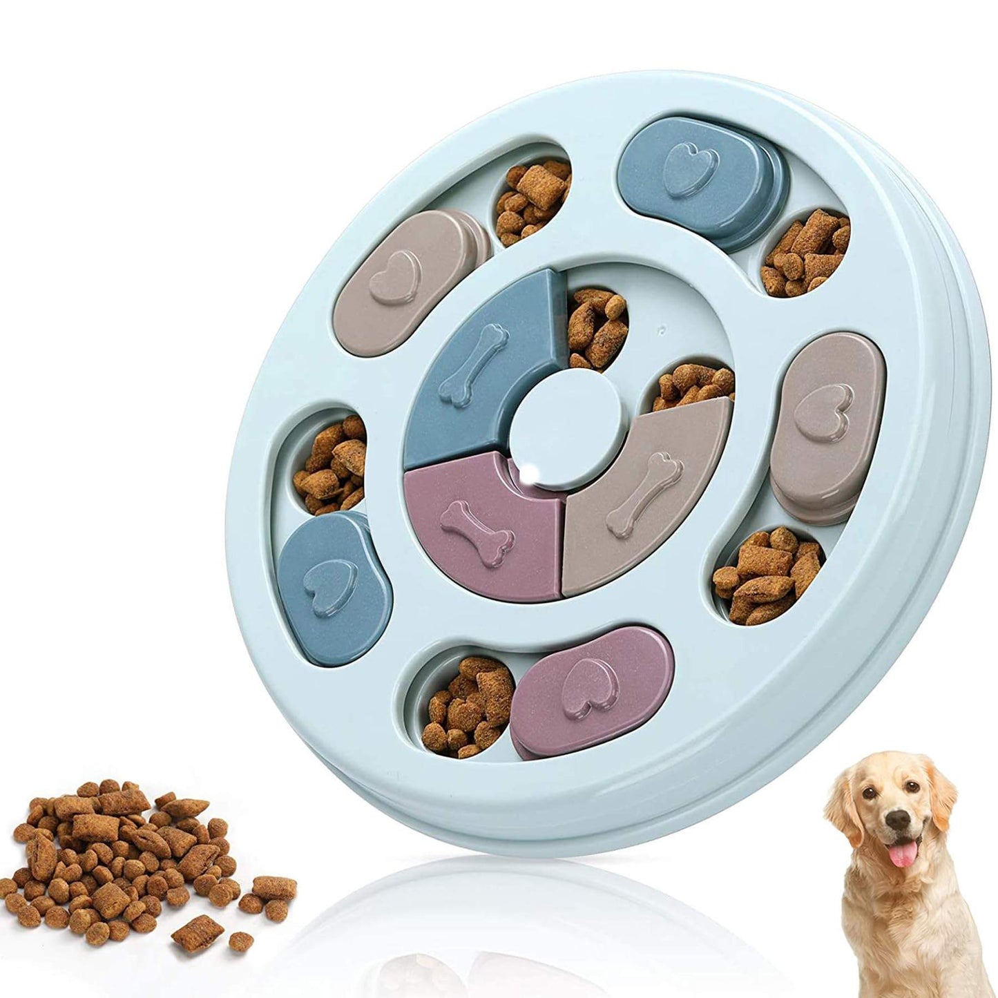 IQ Training Mental Enrichment Cat and Dog Treat Slow Feeeder Puzzle Bark&Paw Lab