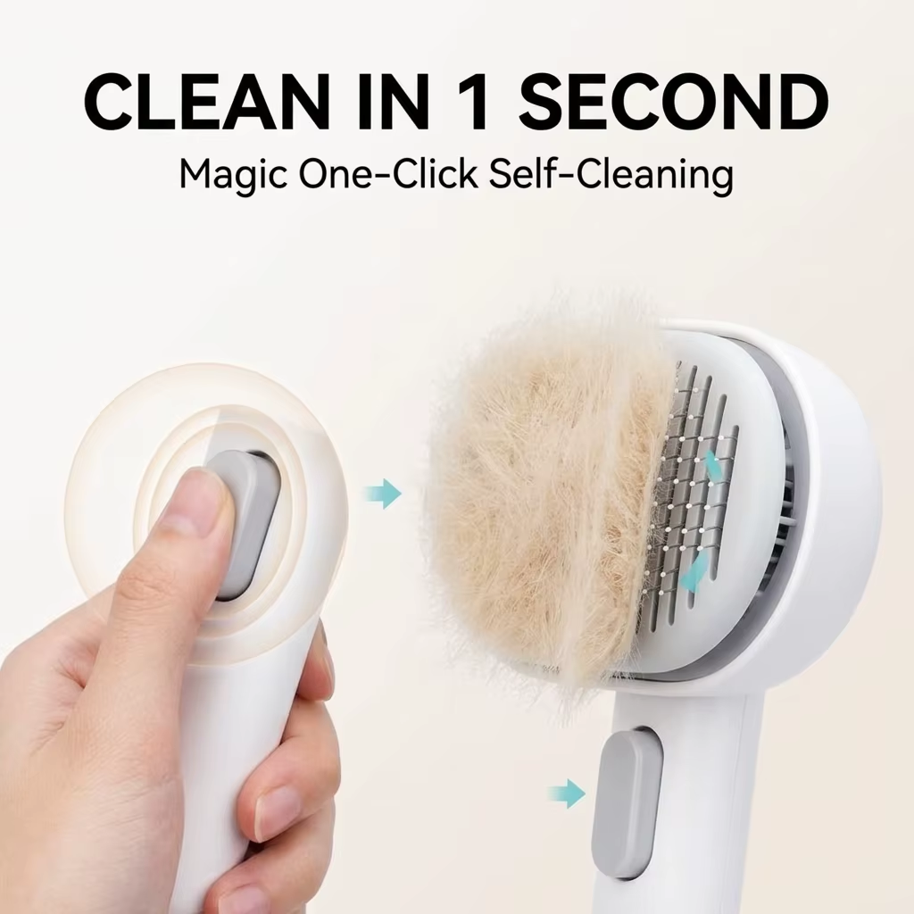 Cat Brush for Shedding & Grooming Indoor Cat Comb for Long/Short Haired Cats Kitten Rabbit Massage Loose Fur Remover