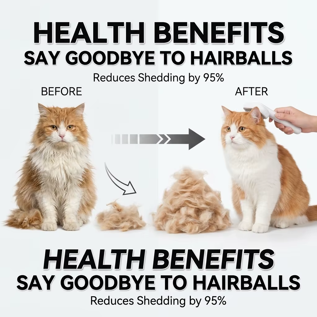 Cat Brush for Shedding & Grooming Indoor Cat Comb for Long/Short Haired Cats Kitten Rabbit Massage Loose Fur Remover
