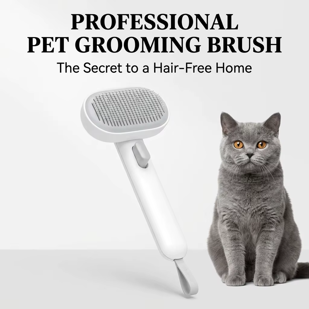 Cat Brush for Shedding & Grooming Indoor Cat Comb for Long/Short Haired Cats Kitten Rabbit Massage Loose Fur Remover