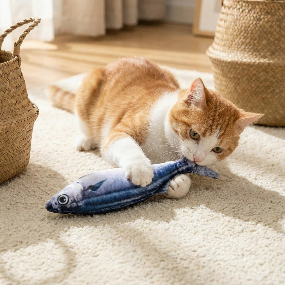 Interactive Wiggly Fish Cat Toy Bowlift Bark&Paw Lab