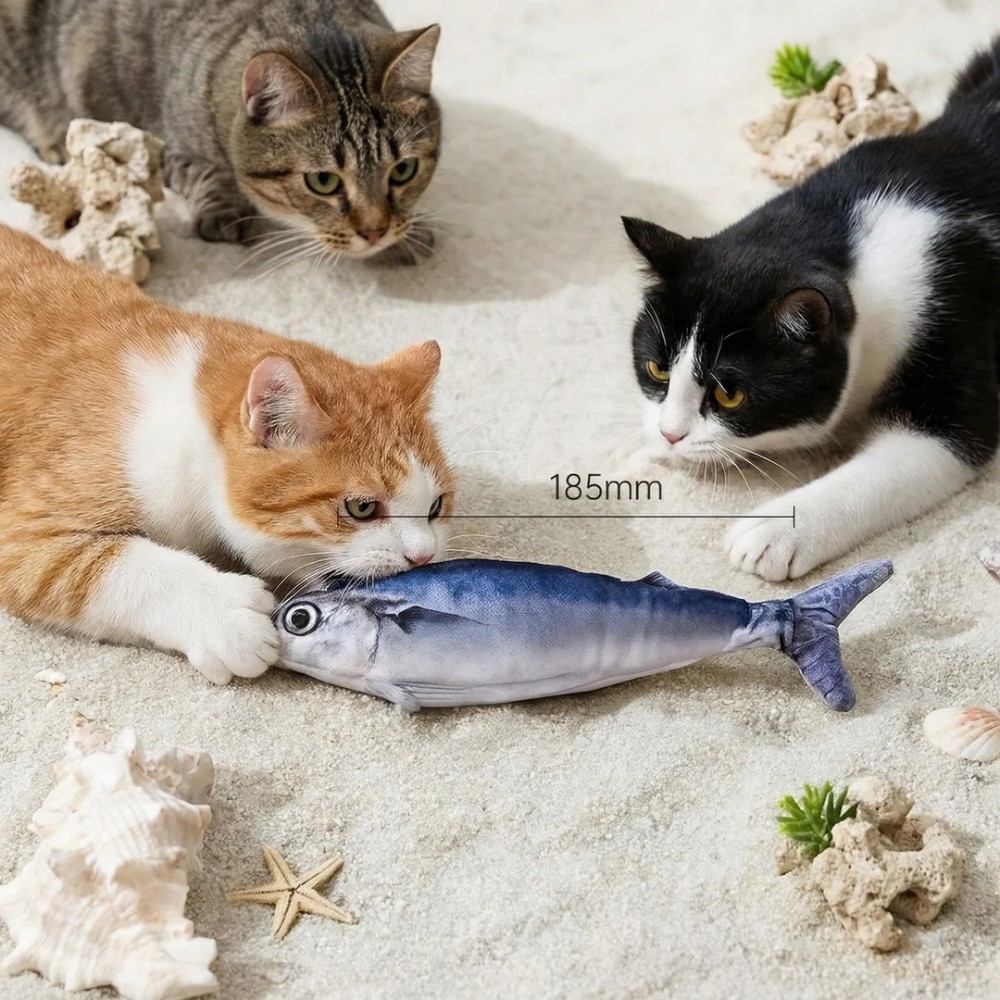 Interactive Wiggly Fish Cat Toy Bowlift Bark&Paw Lab
