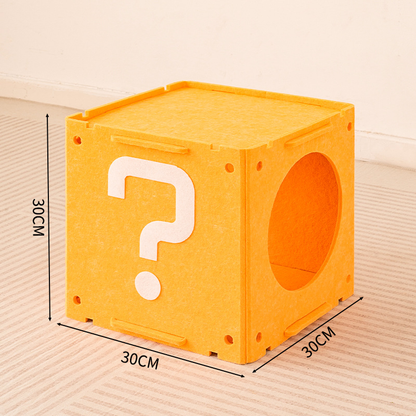 3-in-1 Felt Cat Scratcher Tunnel Cave DIY Modular Hideaway Bed Play House for Cats