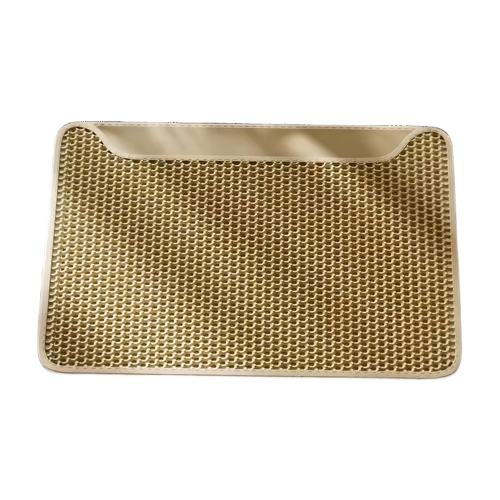 Double Layer EVA Cat Litter Mat Hook&Loop Anti-Splash Washable Pet Pad