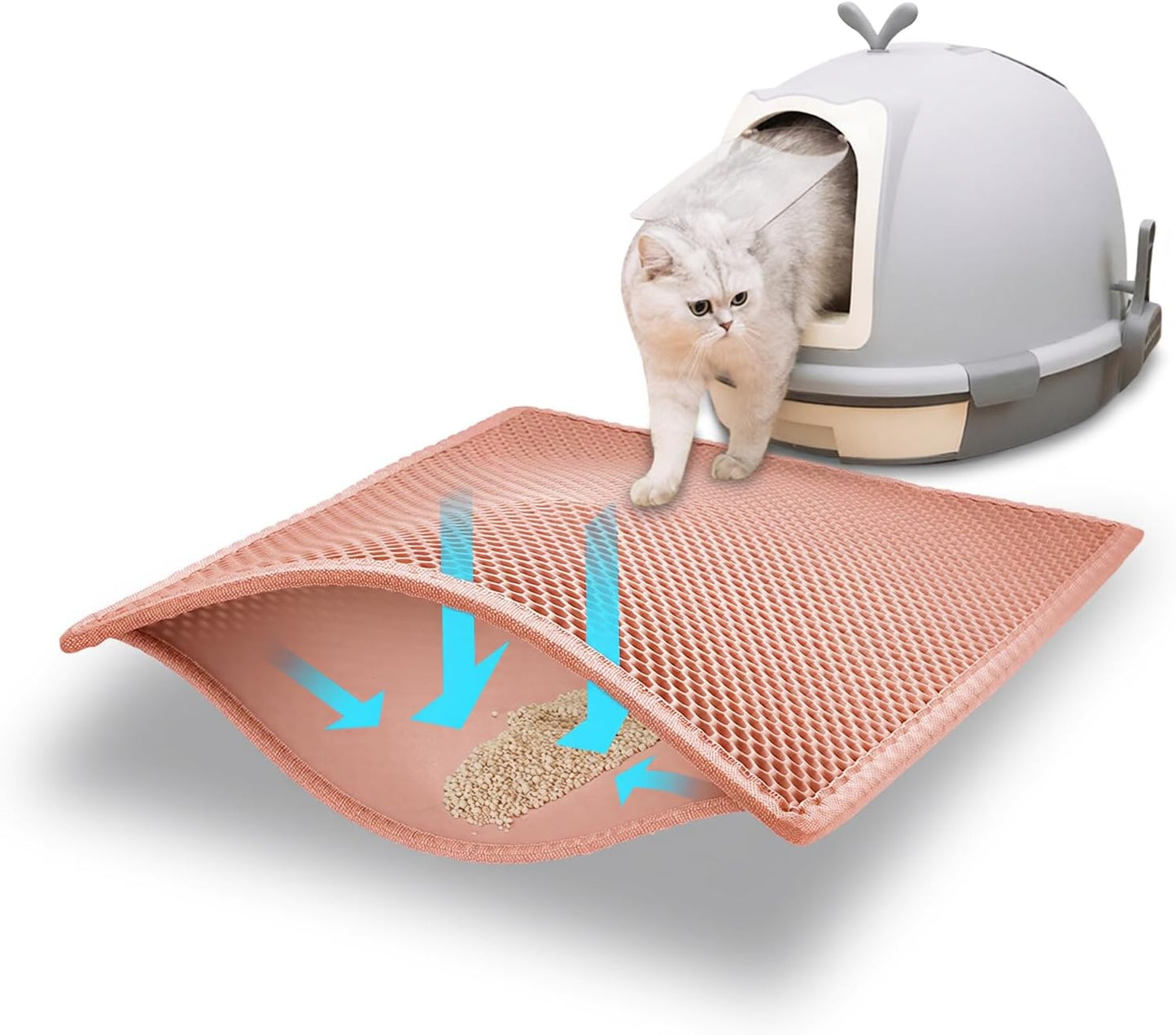 Cat Litter Mat Double Layer Waterproof Urine Proof Trapping Mat