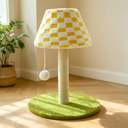 Premium Lamp-Style Cat Scratching Post Vertical Mini Scratcher No Shed Durable Claw Care Funny Interactive Cat Toy