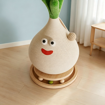 Sisal Garlic Cat Scratcher Bed No Shedding Integrated Sofa Lounge Vertical Large Claw Pad Toy
