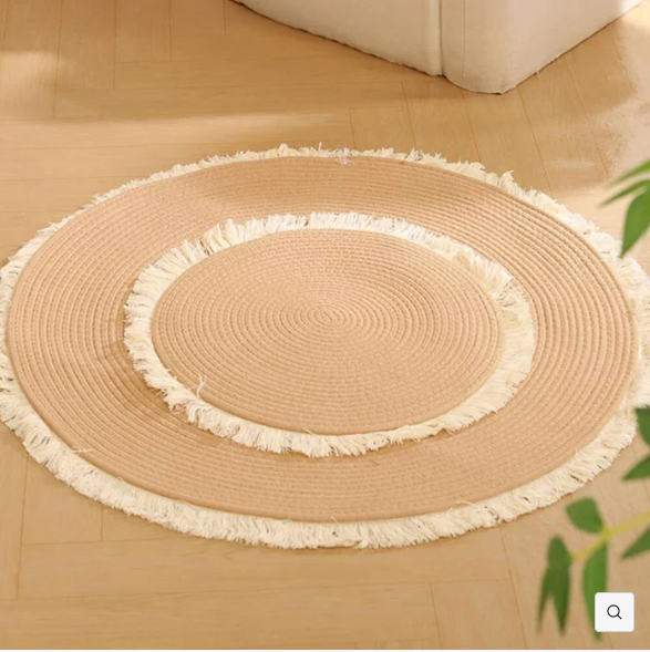 Durable Cat Scratch Mat Rug with Fringe Bark&Paw Lab