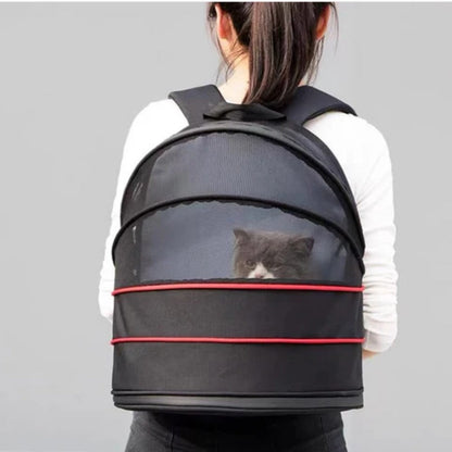 Cat Tent & Backpack 2-in-1 Portable Travel Carrier for Cats Bark&Paw Lab