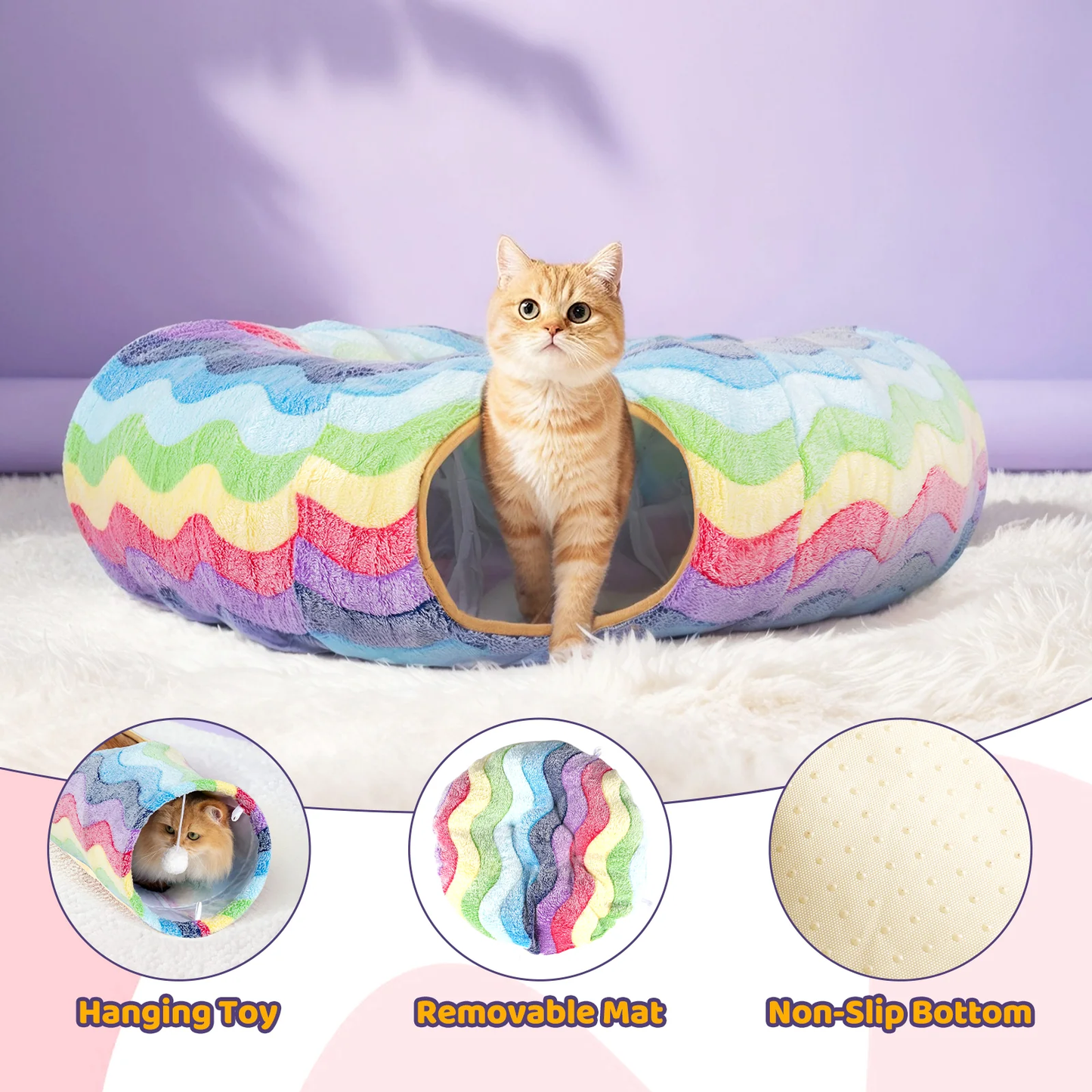 Durable Elves in the Rainbow Cat Tunnel Bark&Paw Lab