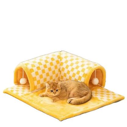 3-in-1 Cat Bed Cat Tunnel Cat Mat Essential Pet Supplies