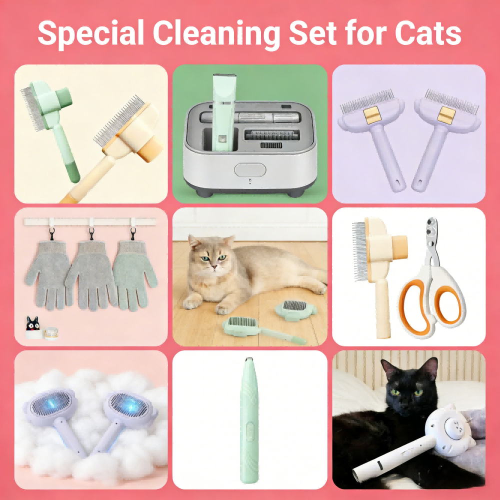 9 sets Special Cleaning Set for Cats Bark&Paw