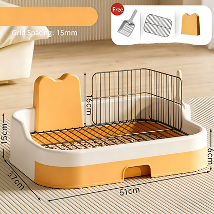 Iron Mesh Dog Toilet Anti-Step Poop Potty for Small Medium Dogs