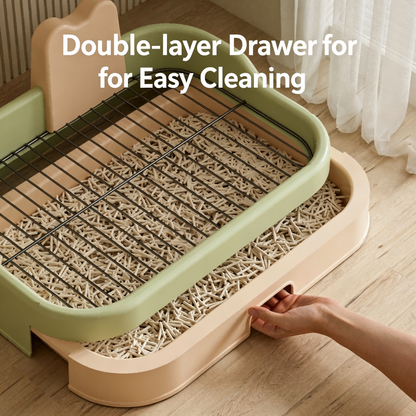 Iron Mesh Dog Toilet Anti-Step Poop Potty for Small Medium Dogs