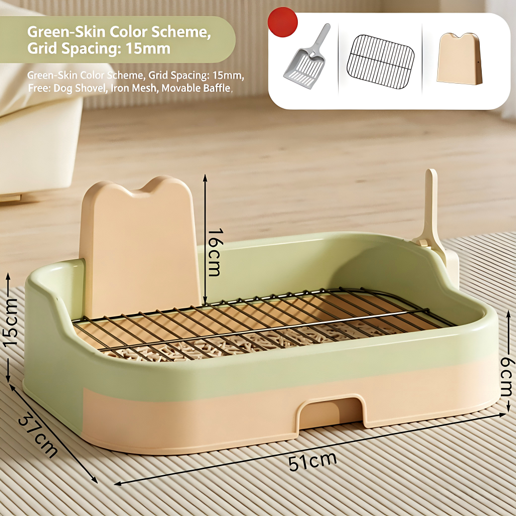 Iron Mesh Dog Toilet Anti-Step Poop Potty for Small Medium Dogs