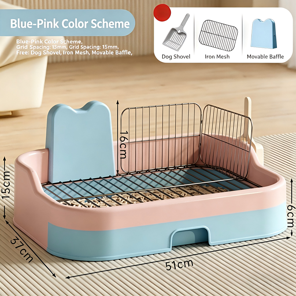 Iron Mesh Dog Toilet Anti-Step Poop Potty for Small Medium Dogs