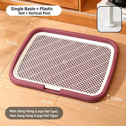 Collapsible Silicone Mesh Grid Dog Toilet Easy Clean Anti-Step Poop S/M/L Dogs