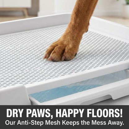 Collapsible Silicone Mesh Grid Dog Toilet Easy Clean Anti-Step Poop S/M/L Dogs
