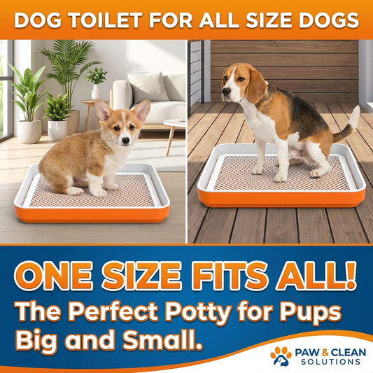 Collapsible Silicone Mesh Grid Dog Toilet Easy Clean Anti-Step Poop S/M/L Dogs