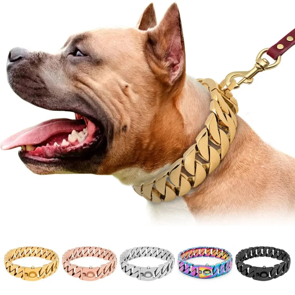 Stainless steel Dog chains durable necklace for pet Bark&Paw Lab