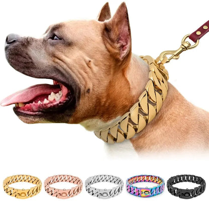 Stainless steel Dog chains durable necklace for pet Bark&Paw Lab