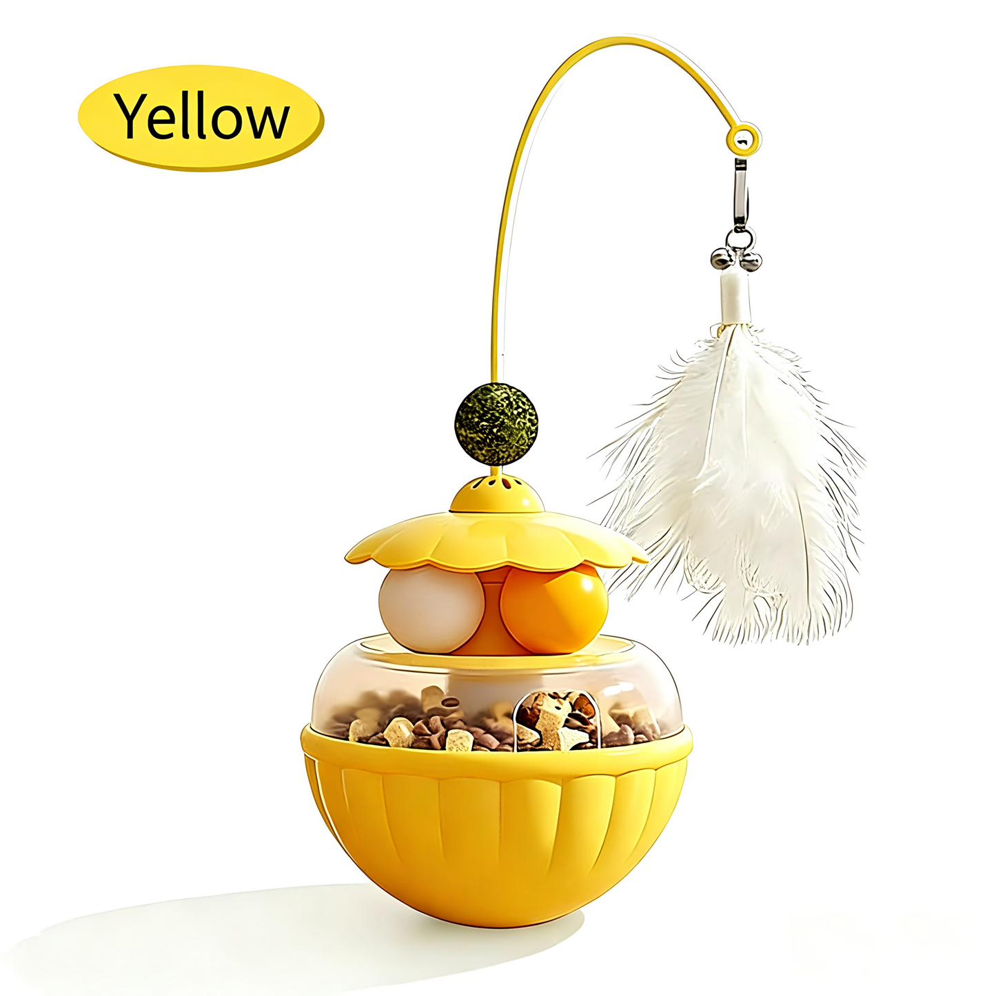 Cat Toy Self-Entertaining Duck Food Dispenser Pet Freeze-Dried Treat Launcher