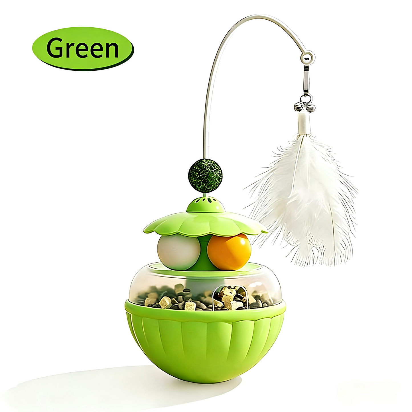 Cat Toy Self-Entertaining Duck Food Dispenser Pet Freeze-Dried Treat Launcher