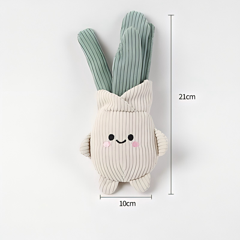 Healing Vegetable Squeaky Plush Dog Toys Interactive Teething Companion Toys