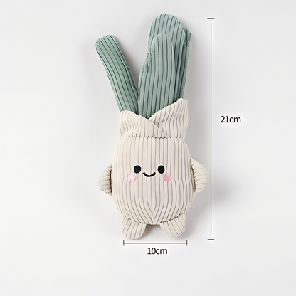 Healing Vegetable Squeaky Plush Dog Toys Interactive Teething Companion Toys