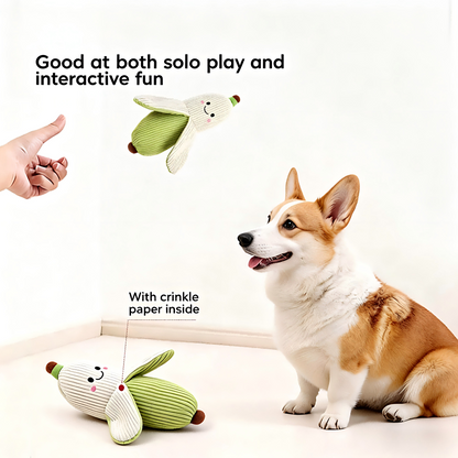 Healing Vegetable Squeaky Plush Dog Toys Interactive Teething Companion Toys