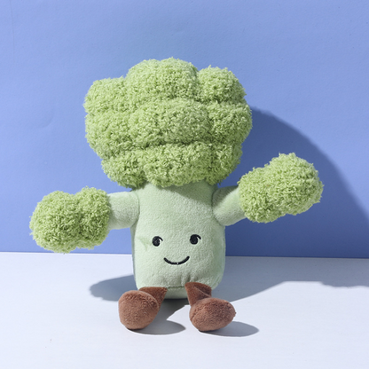 Healing Vegetable Squeaky Plush Dog Toys Interactive Teething Companion Toys