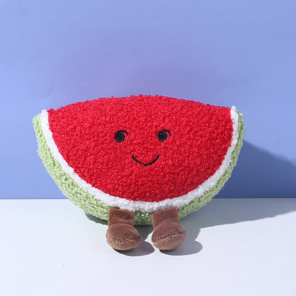 Healing Vegetable Squeaky Plush Dog Toys Interactive Teething Companion Toys