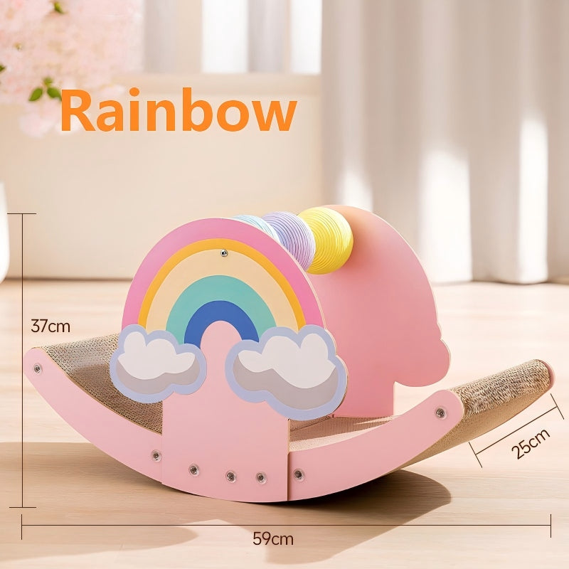 Rainbow Cat Scratching Board Wear Resistant Cat Nest Toy