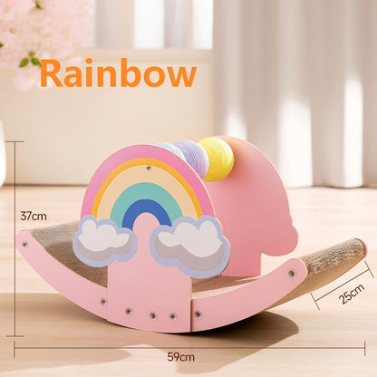 Rainbow Cat Scratching Board Wear Resistant Cat Nest Toy