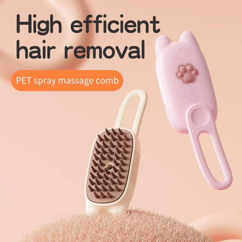 Self-cleaning pet grooming brush for dogs and cats