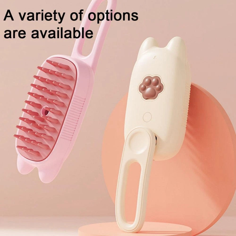 Self-cleaning pet grooming brush for dogs and cats