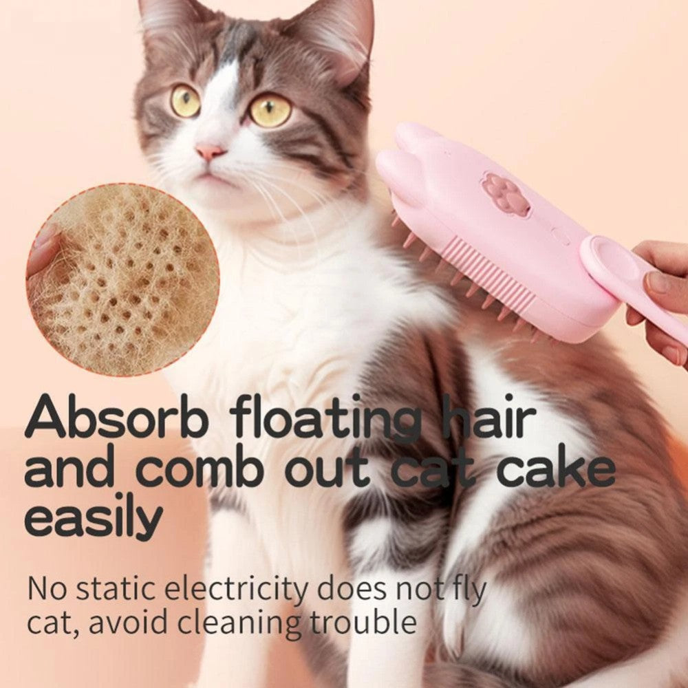 Self-cleaning pet grooming brush for dogs and cats