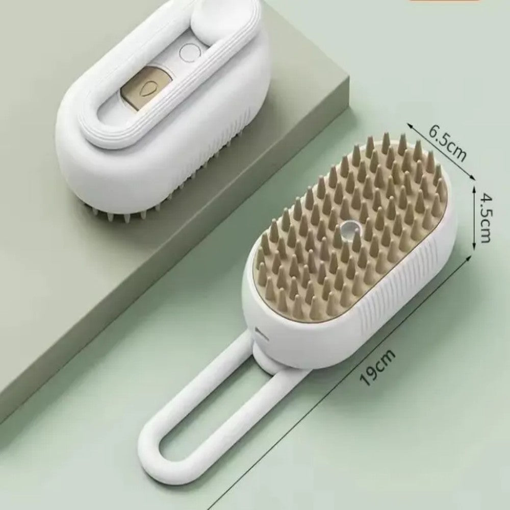 Cat and Dog Steam Brush Pet Grooming Tool Hair Shedding 3 in 1 Massage Combs Steam Brush Bark&Paw Lab