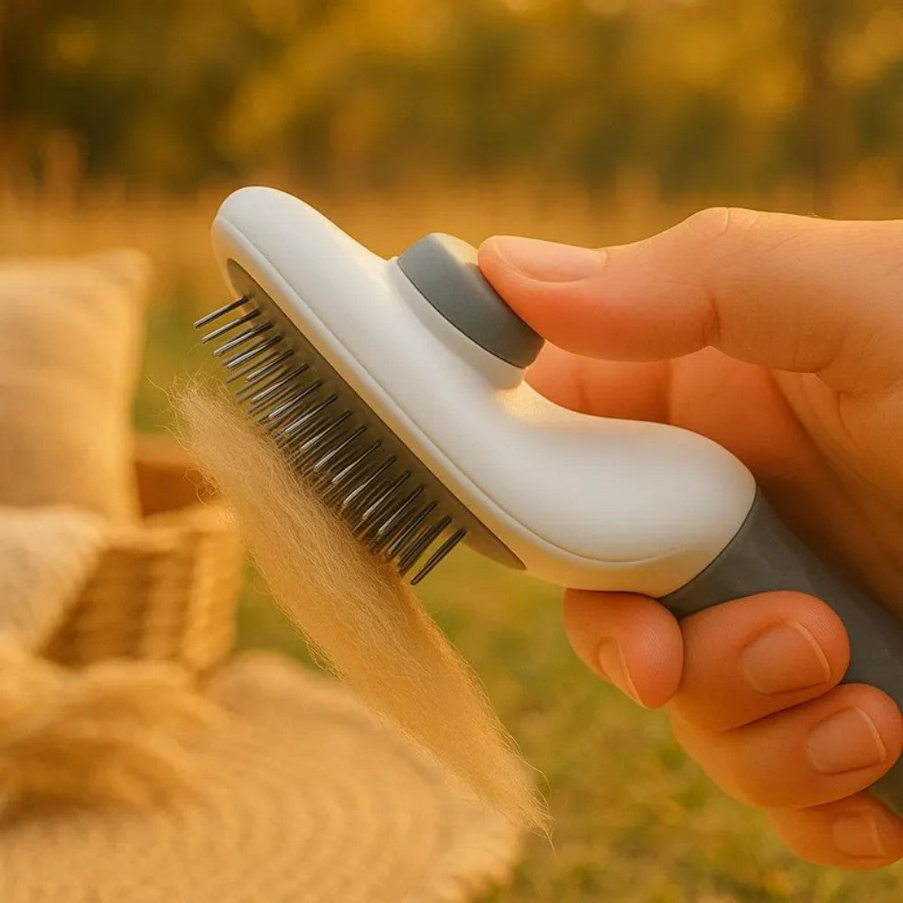 3-in-1 Pet Grooming Steam Brush Electric Dog & Cat Hair Remover with Massage and Spray Function