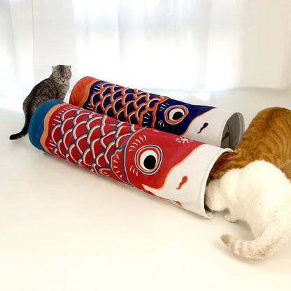 Koi-Fish Self-entertainment Cat Tunnel Track- L95cm Bark&Paw Lab