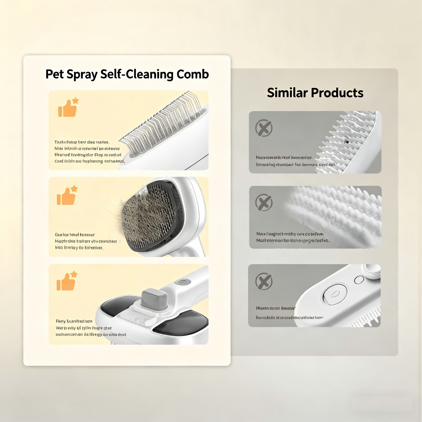 Self-Cleaning Steam Pet Comb Cat Dog Hair Remover