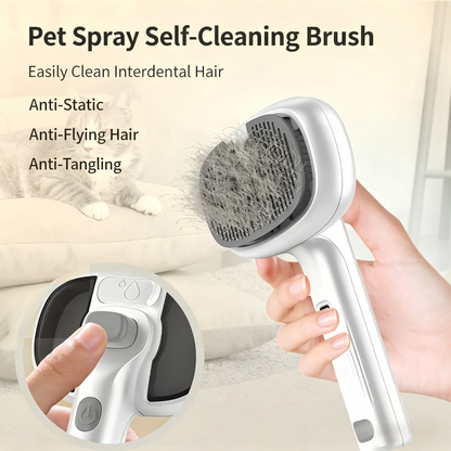 Self-Cleaning Steam Pet Comb Cat Dog Hair Remover